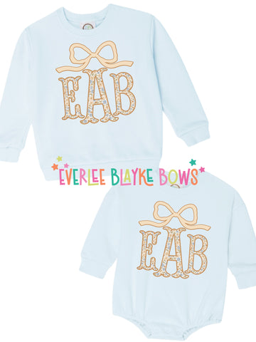 Morning Tea Floral Monogram Sweatshirt